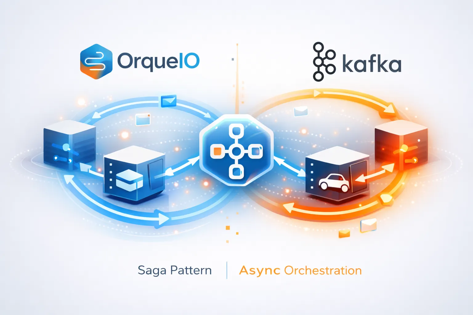 Saga pattern and asynchronous orchestration with OrqueIO and Kafka for distributed microservices workflows